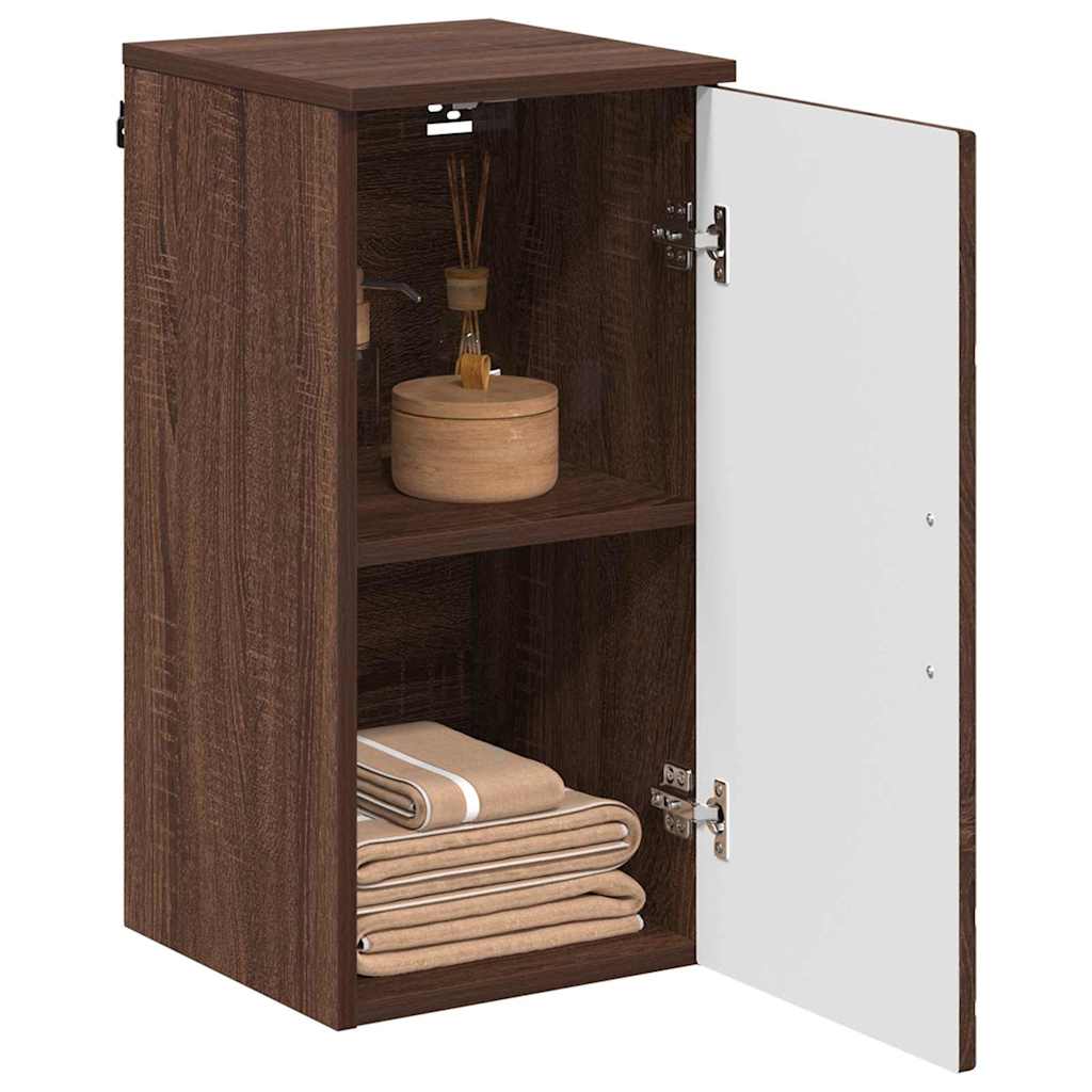 Badkamer Kast Wandgemonteerd Bruin Eiken 30 x 31,5 x 61 cm