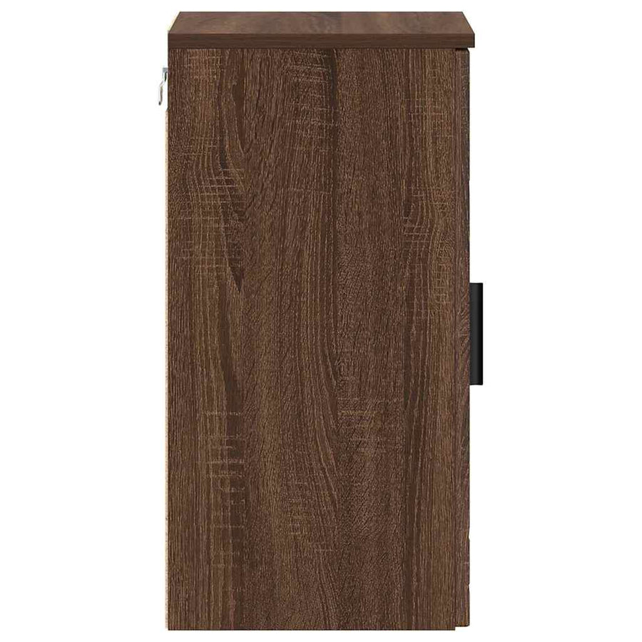 Badkamer Kast Wandgemonteerd Bruin Eiken 30 x 31,5 x 61 cm