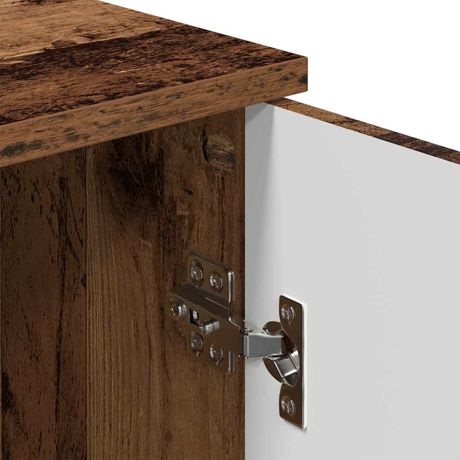 Badkamer Kast Oud Hout 30 x 31,5 x 61 cm Bewerkt hout & Metaal