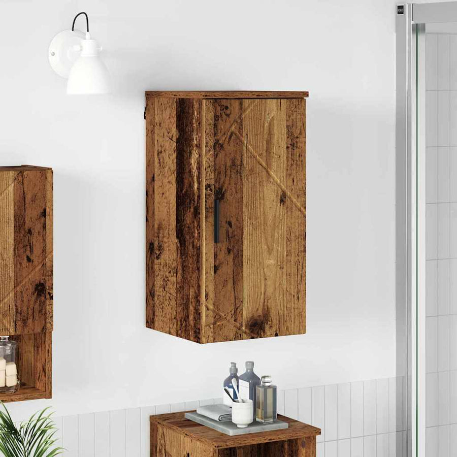 Badkamer Kast Oud Hout 30 x 31,5 x 61 cm Bewerkt hout & Metaal