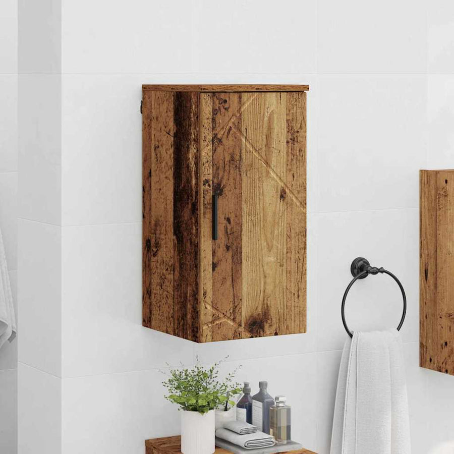 Badkamer Kast Oud Hout 30 x 31,5 x 61 cm Bewerkt hout & Metaal