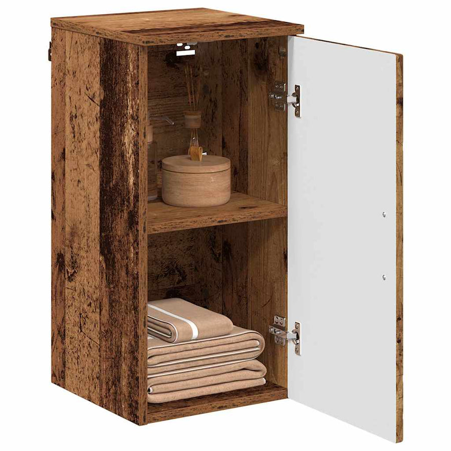 Badkamer Kast Oud Hout 30 x 31,5 x 61 cm Bewerkt hout & Metaal