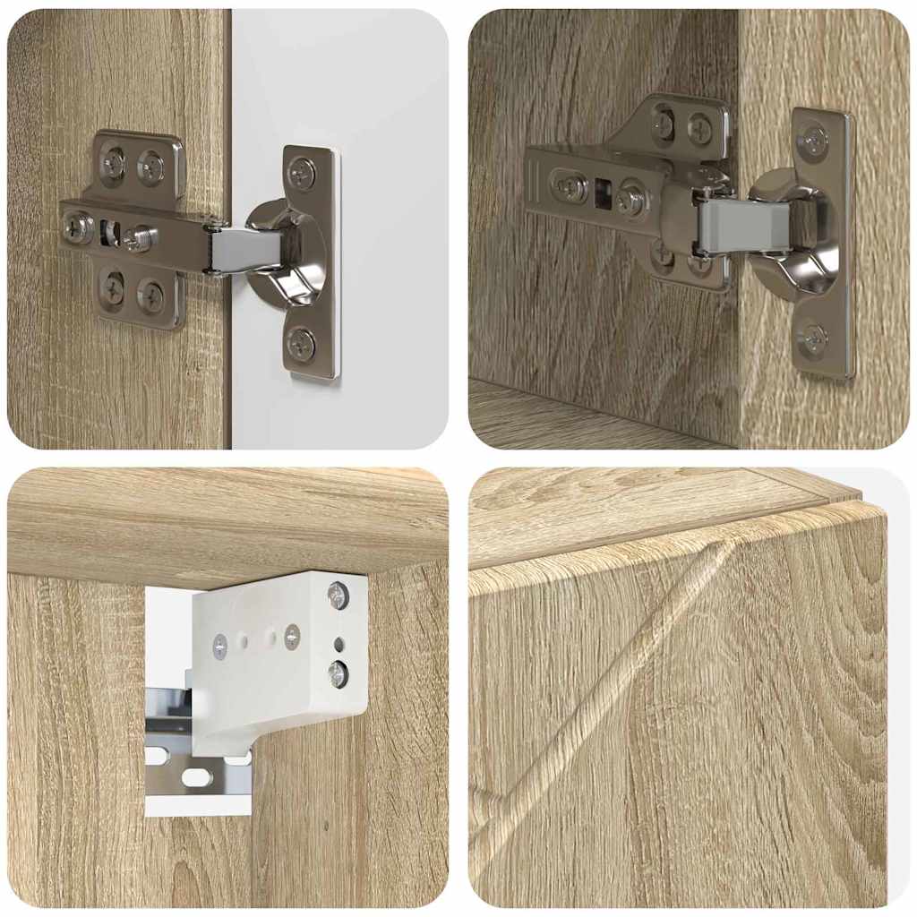 Spiegelkast Sonoma Eiken 80 x 17 x 55 cm Bewerkt hout