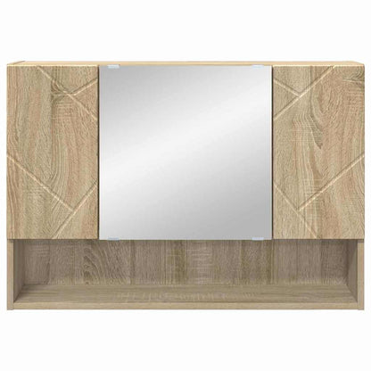 Spiegelkast Sonoma Eiken 80 x 17 x 55 cm Bewerkt hout