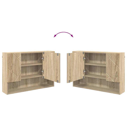 Spiegelkast Sonoma Eiken 80 x 17 x 55 cm Bewerkt hout