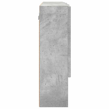Spiegelkast met opslag Beton Grijs 80 x 17 x 55 cm Bewerkt hout