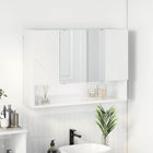 Mirror Cabinet High-gloss white 80 x 17 x 55 cm Engineered wood