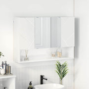 Spiegelkast 80x17x55 cm hoogglans wit bewerkt hout