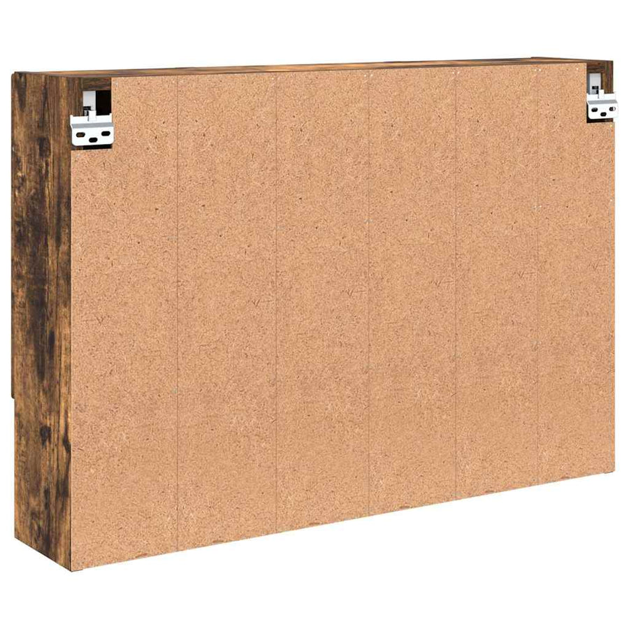 Spiegelkast Gerookt eiken 80 x 17 x 55 cm Bewerkt hout