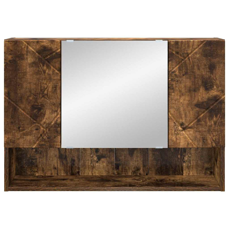 Spiegelkast Gerookt eiken 80 x 17 x 55 cm Bewerkt hout