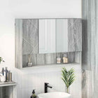Spiegelkast Grijs Sonoma 80 x 17 x 55 cm Bewerkt hout