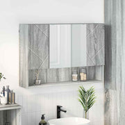 Spiegelkast 80x17x55 cm grijs Sonoma bewerkt hout
