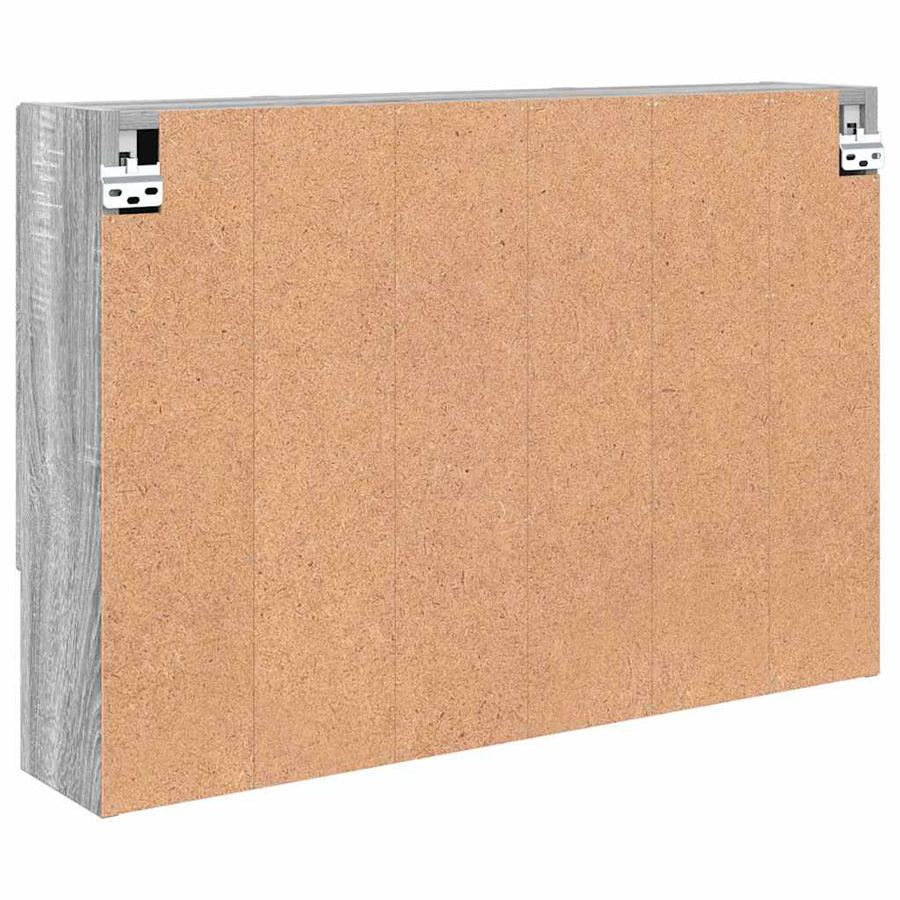 Spiegelkast Grijs Sonoma 80 x 17 x 55 cm Bewerkt hout