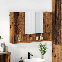 Badkamer spiegelkast Oud hout 80 x 17 x 55 cm Bewerkt hout