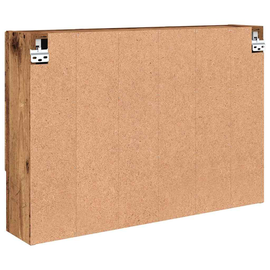 Badkamer spiegelkast Oud hout 80 x 17 x 55 cm Bewerkt hout