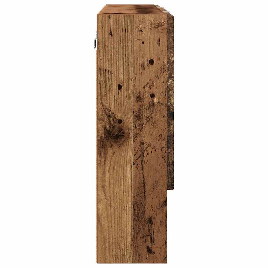 Badkamer spiegelkast Oud hout 80 x 17 x 55 cm Bewerkt hout