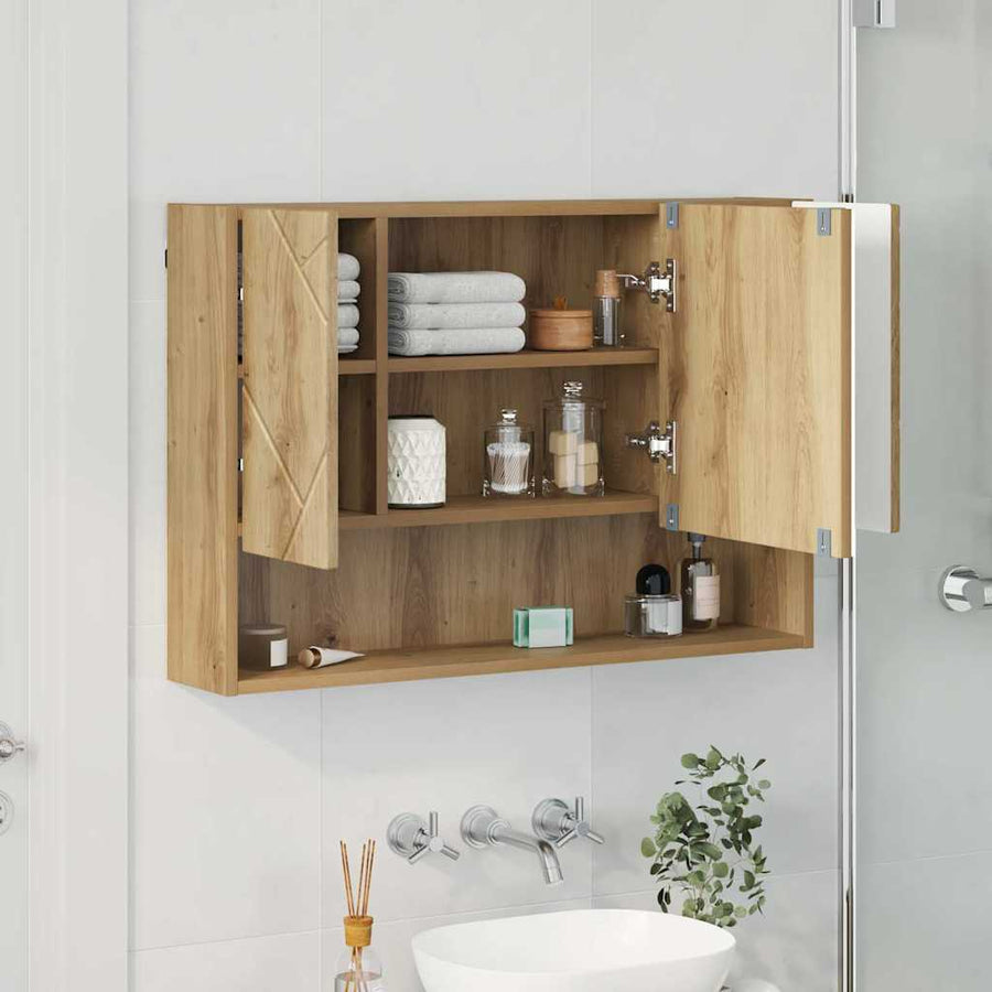 Spiegelkast Artisan Eiken 80 x 17 x 55 cm Bewerkt hout