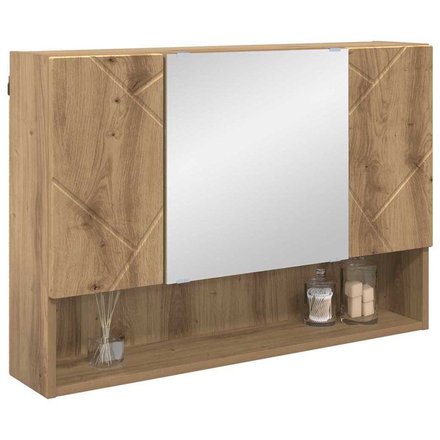 Spiegelkast Artisan Eiken 80 x 17 x 55 cm Bewerkt hout