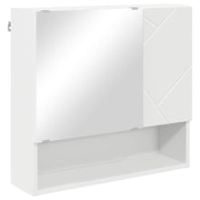 Spiegelkast Wandgemonteerd Wit 59 x 17 x 55 cm Bewerkt hout