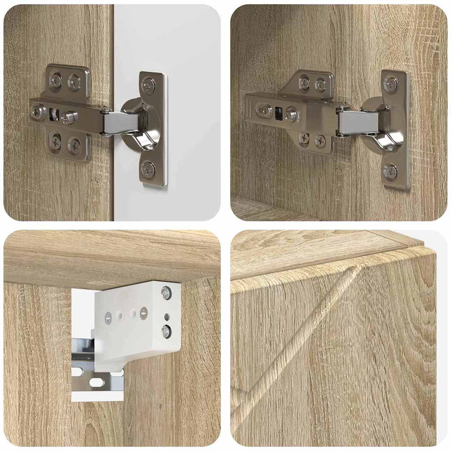 Spiegelkast Sonoma Eiken 59 x 17 x 55 cm Bewerkt hout