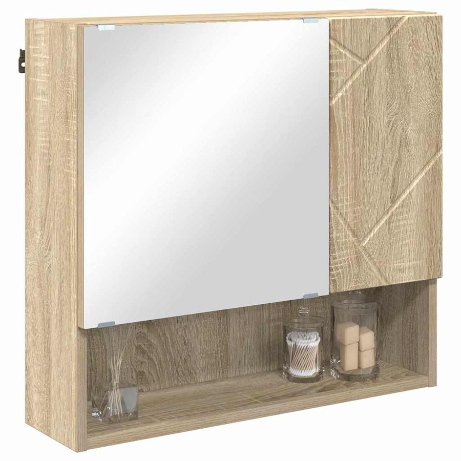 Spiegelkast Sonoma Eiken 59 x 17 x 55 cm Bewerkt hout