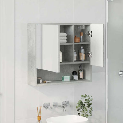 Spiegelkast met opslag Beton Grijs 59 x 17 x 55 cm Bewerkt hout