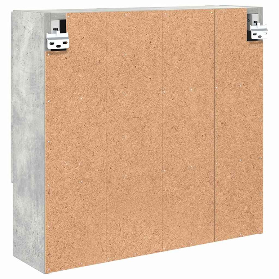 Spiegelkast met opslag Beton Grijs 59 x 17 x 55 cm Bewerkt hout