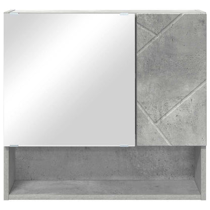 Spiegelkast met opslag Beton Grijs 59 x 17 x 55 cm Bewerkt hout