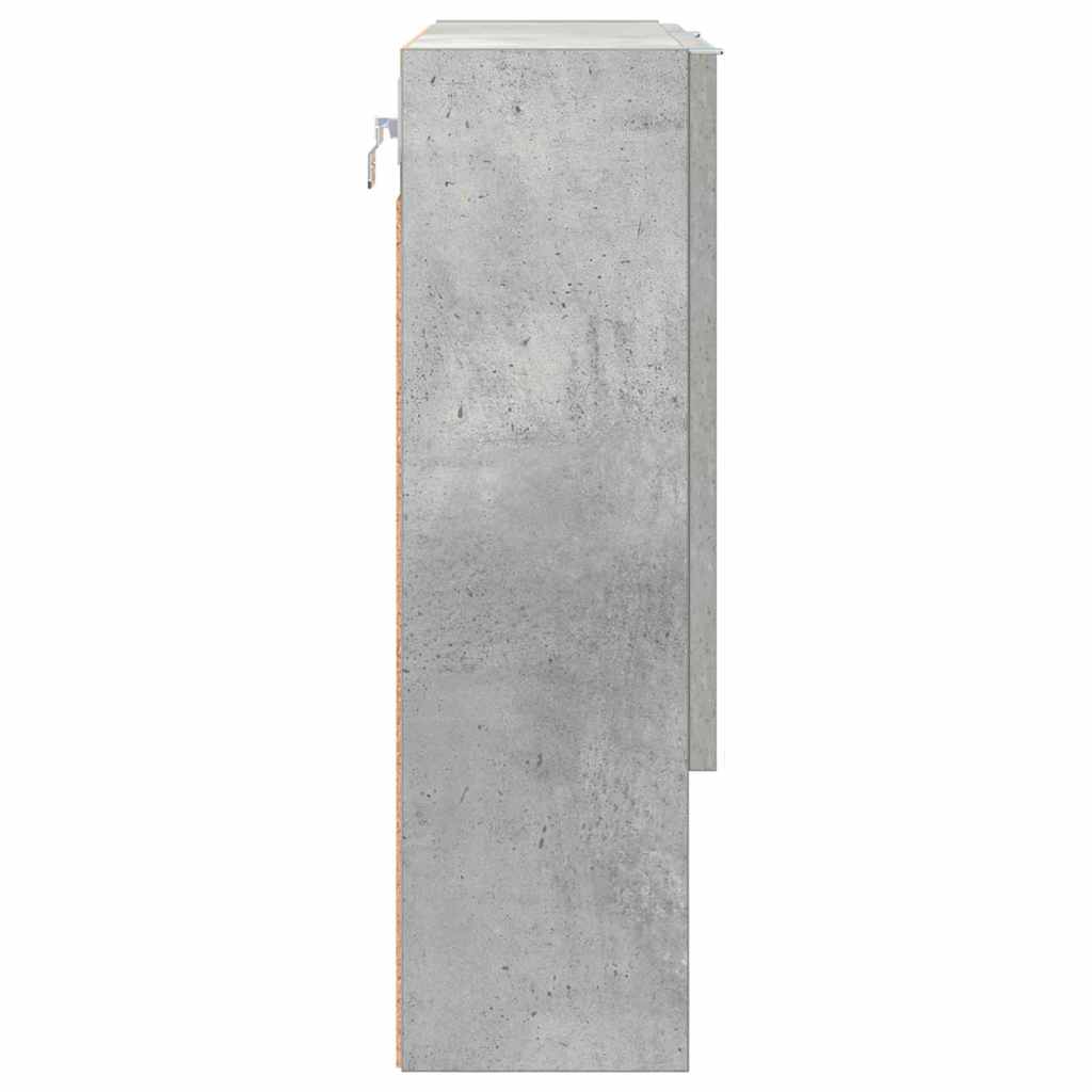 Spiegelkast met opslag Beton Grijs 59 x 17 x 55 cm Bewerkt hout