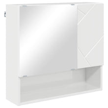 Spiegelkast Hoogglans wit 59 x 17 x 55 cm Bewerkt hout