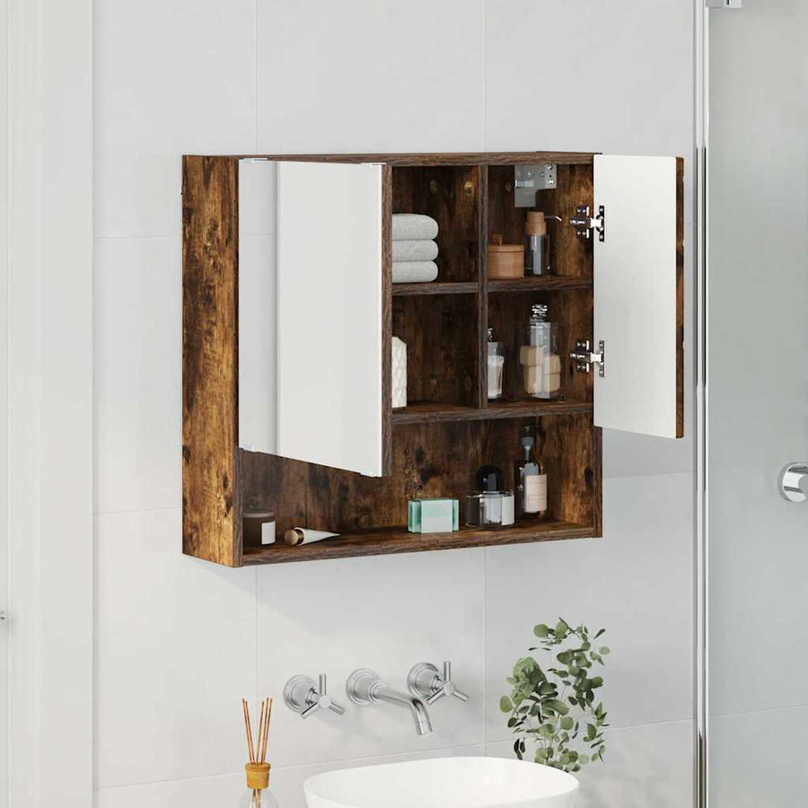 Spiegelkast Gerookt eiken 59 x 17 x 55 cm Bewerkt hout