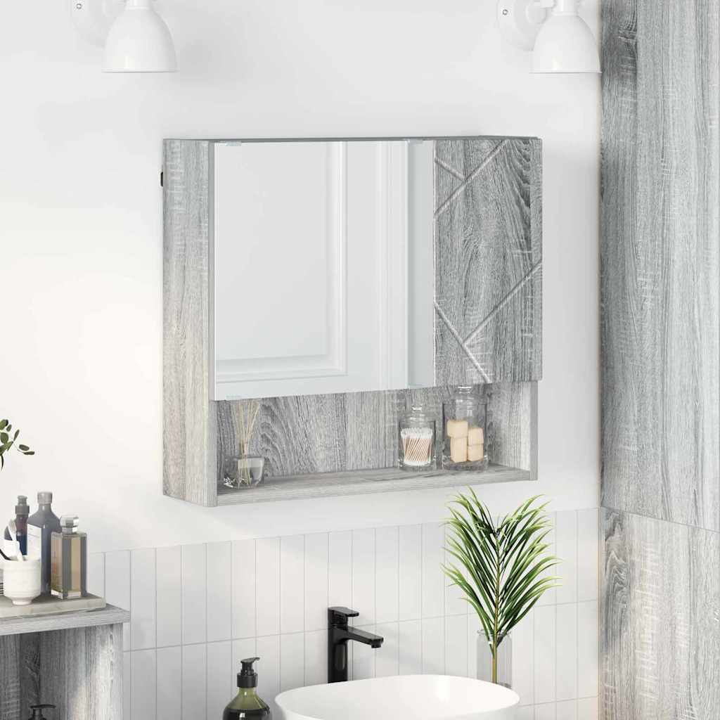 Spiegelkast Grijs Sonoma 59 x 17 x 55 cm Bewerkt hout