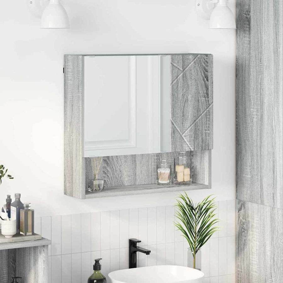 Spiegelkast Grijs Sonoma 59 x 17 x 55 cm Bewerkt hout