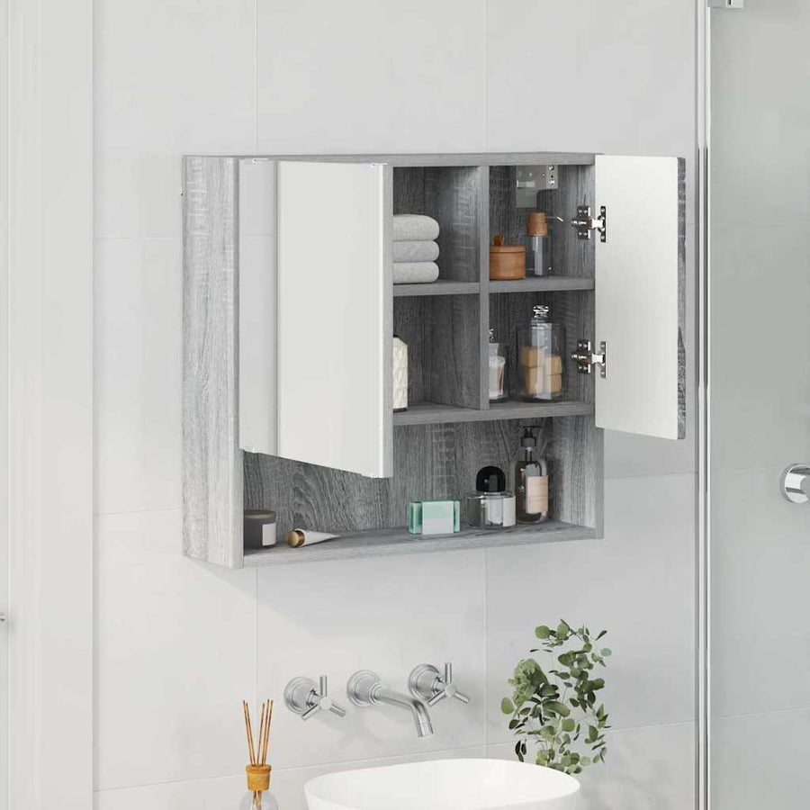 Spiegelkast Grijs Sonoma 59 x 17 x 55 cm Bewerkt hout
