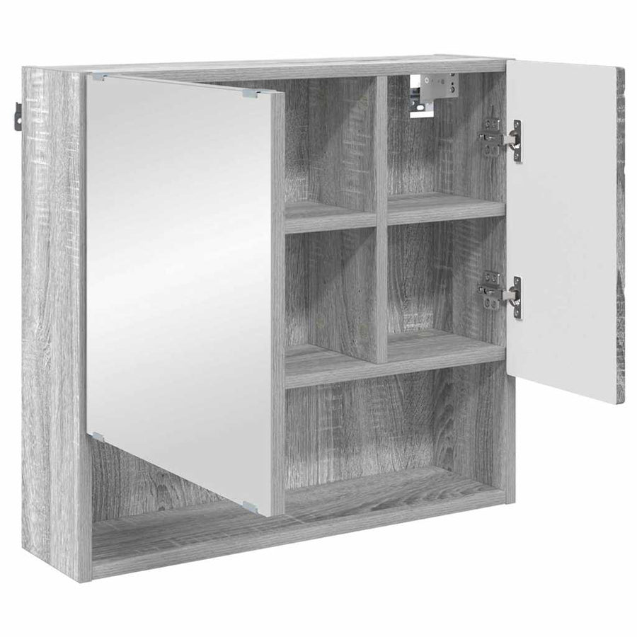 Spiegelkast Grijs Sonoma 59 x 17 x 55 cm Bewerkt hout
