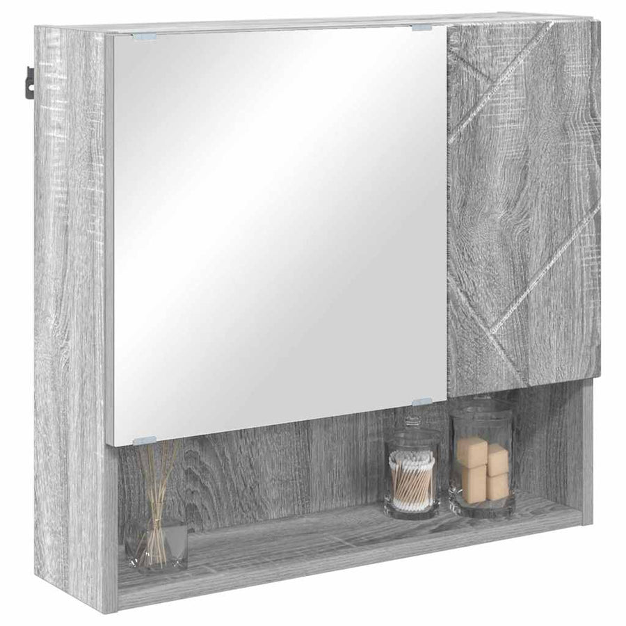 Spiegelkast Grijs Sonoma 59 x 17 x 55 cm Bewerkt hout