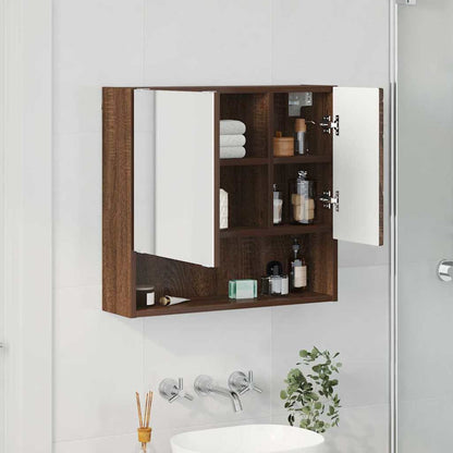 Spiegelkast met opslag Bruin Eiken 59 x 17 x 55 cm Bewerkt hout