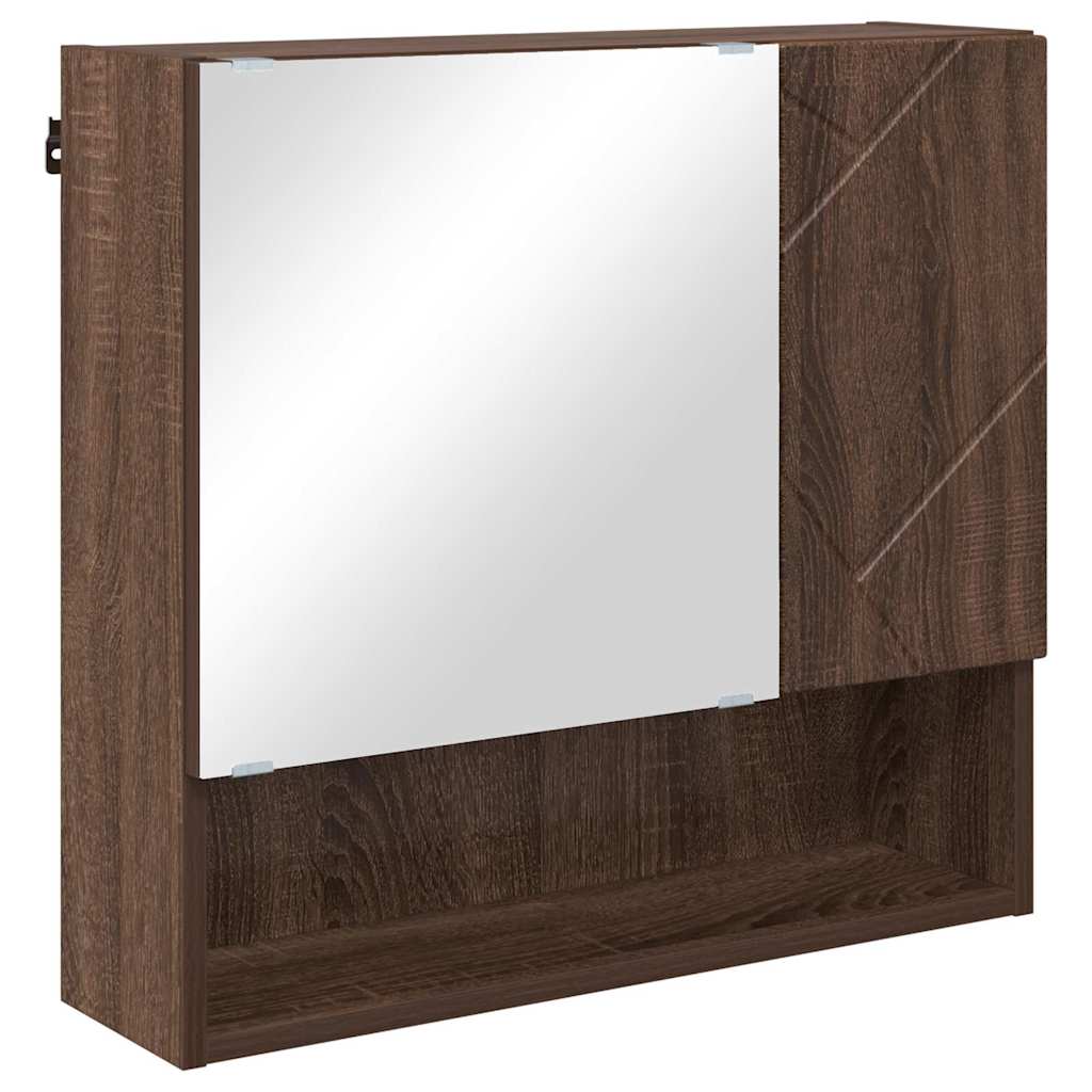 Spiegelkast met opslag Bruin Eiken 59 x 17 x 55 cm Bewerkt hout