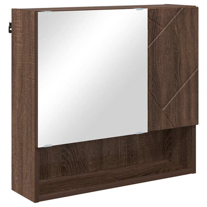 Spiegelkast met opslag Bruin Eiken 59 x 17 x 55 cm Bewerkt hout