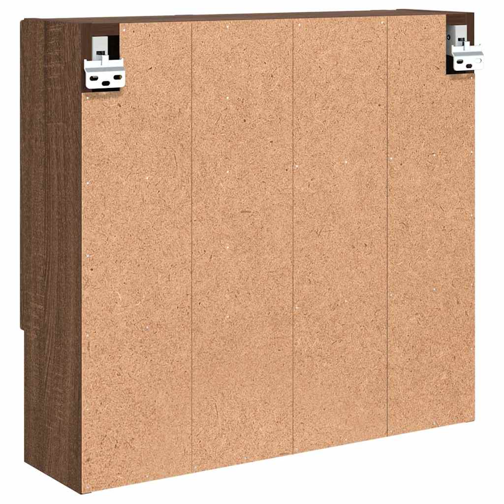 Spiegelkast met opslag Bruin Eiken 59 x 17 x 55 cm Bewerkt hout