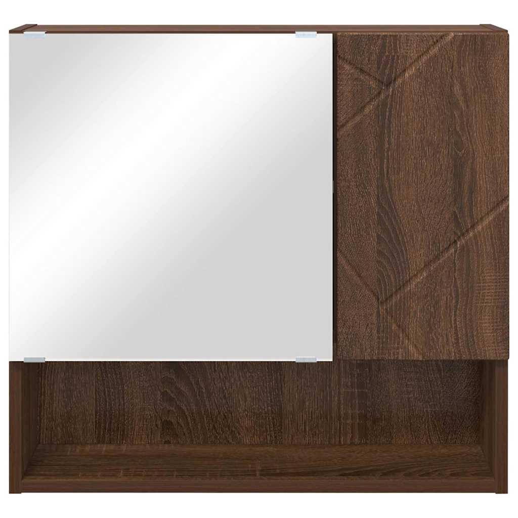 Spiegelkast met opslag Bruin Eiken 59 x 17 x 55 cm Bewerkt hout