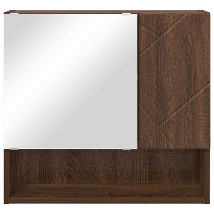 Spiegelkast met opslag Bruin Eiken 59 x 17 x 55 cm Bewerkt hout
