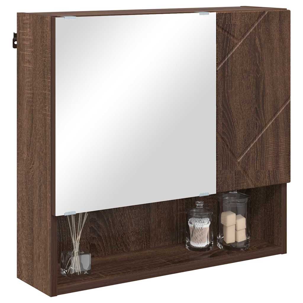 Spiegelkast met opslag Bruin Eiken 59 x 17 x 55 cm Bewerkt hout