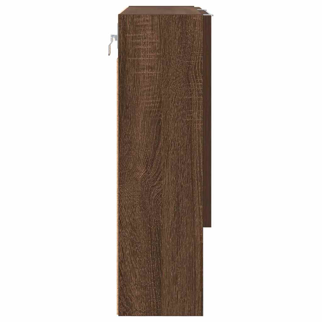 Spiegelkast met opslag Bruin Eiken 59 x 17 x 55 cm Bewerkt hout
