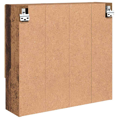 Spiegelkast Wandgemonteerd Oudhout 59 x 17 x 55 cm Bewerkt hout