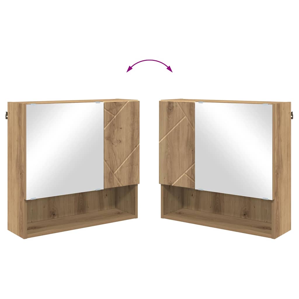 Spiegelkast Artisan Eiken 59 x 17 x 55 cm Bewerkt hout