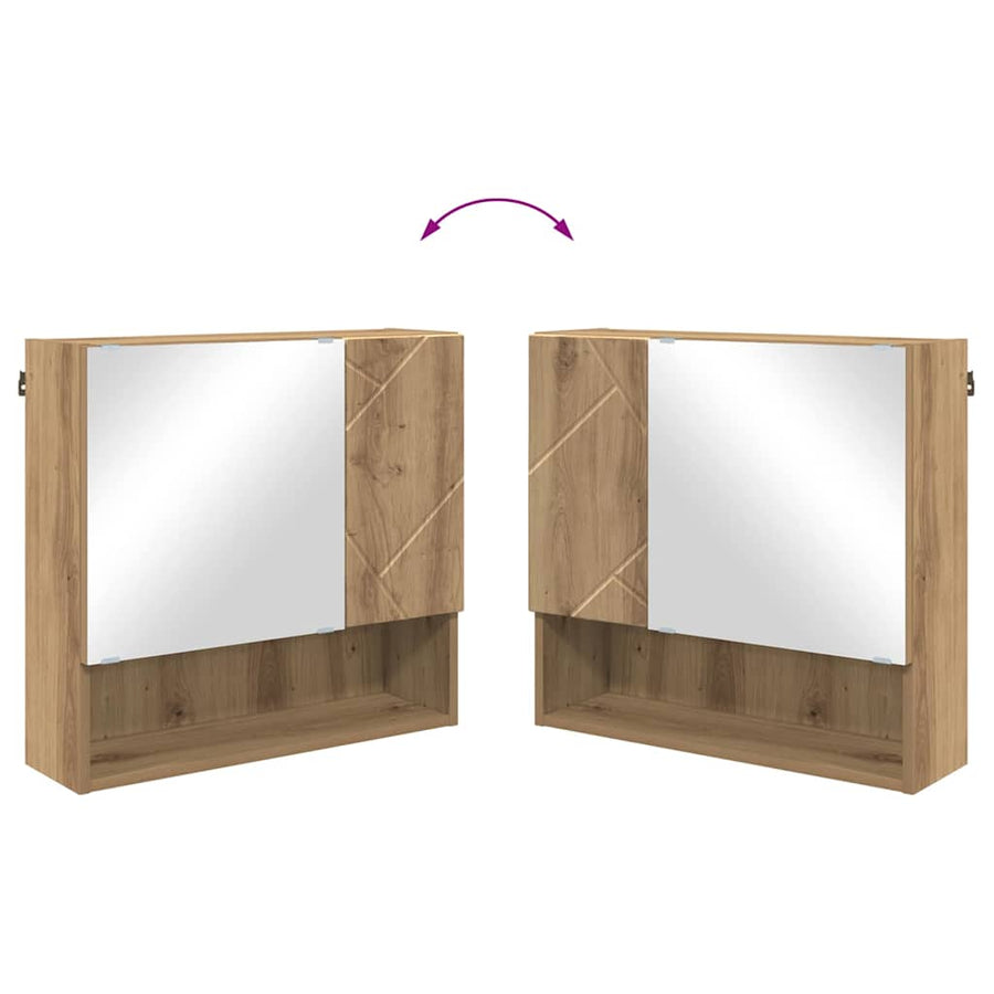 Spiegelkast Artisan Eiken 59 x 17 x 55 cm Bewerkt hout