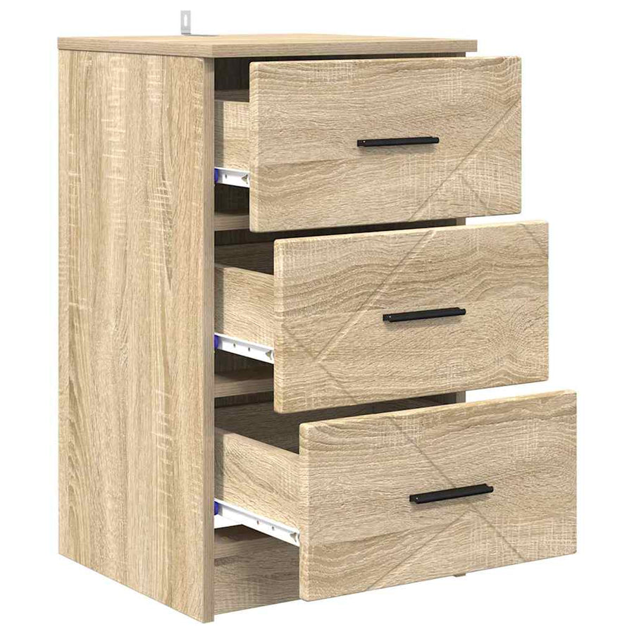 Nachtkastje met lade Sonoma eiken 38 x 38 x 66 cm Bewerkt hout