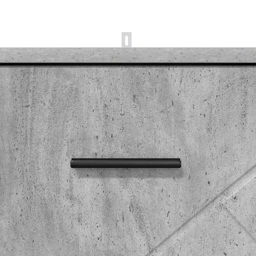 Nachtkastje met lade Betongrijs 38 x 38 x 66 cm Bewerkt hout