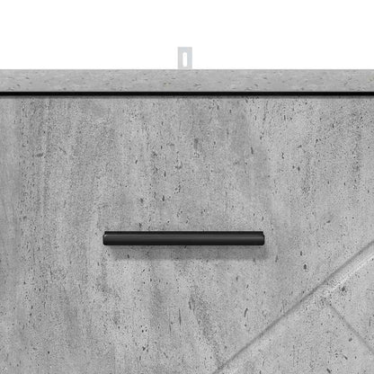Nachtkastje met lade Betongrijs 38 x 38 x 66 cm Bewerkt hout
